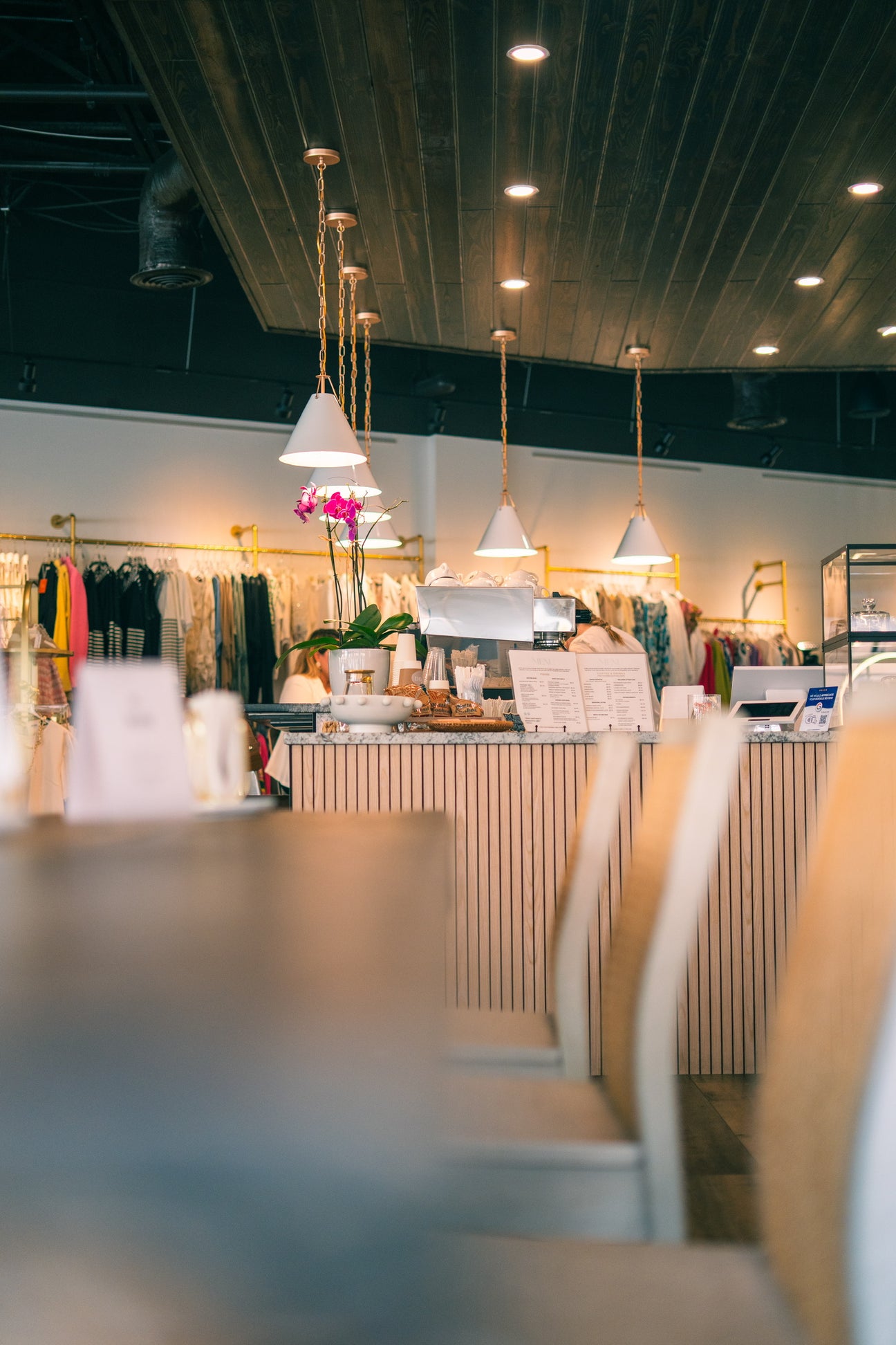 The café, wine bar, and boutique interior at CYou Boutique in Lakewood Ranch